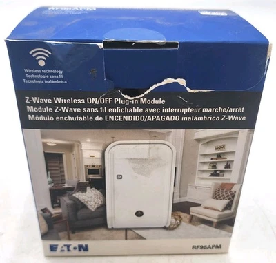 Eaton Z-Wave беспроводной подключаемый модуль включения/выключения RF96ABM-BX-LW - Изображение 1 из 4