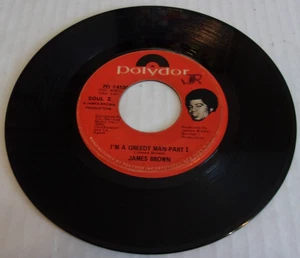 Used 45 James Brown  I'm A Greedy Man Vinyl Record PD-14100 Polydor - Picture 1 of 2