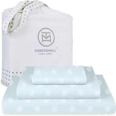 Cotton Twin XL Sheet Set|100% Cotton Sheets for Twin XL Size Bed|Jacquard Sateen - Image 1 of 4