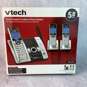 VTECH 5.8 Digital 3 Handset Cordless Phone/Caller ID-Model#i6777*NEW OPEN BOX* - Zdjęcie 1 z 15