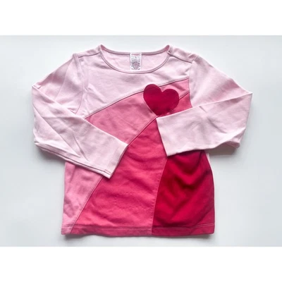 Camiseta de manga larga Gymboree rosa y rojo corazón Y2K 2003 vintage para niña talla 5 Foto 1 de 3