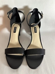 NIB Nine West Women's Pruce Block Heel Sandal Black Size 9.5 Dressy Casual Party - Picture 1 of 5