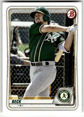 2020 Bowman #BP-16 Austin Beck Prospects Oakland Athletics Baseball - Image 1 of 2