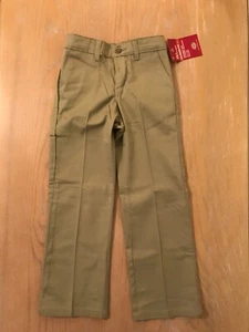 New! Dickies Girls Stretch Pants Classic Fit Straight Leg Khaki Size 7 - Picture 1 of 7