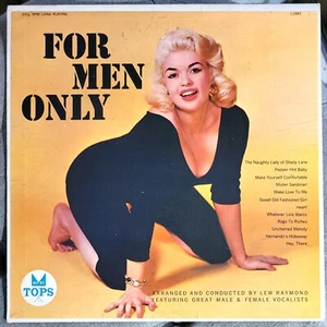 Lew Raymond FOR MEN ONLY 1957 Swing Jazz Tops Records Jayne Mansfield Model - Imagen 1 de 3