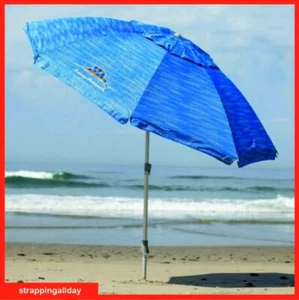 TOMMY Bahama 8' Beach Umbrella w/ Tilt BLUE Color - Picture 1 of 1