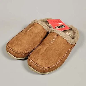 DEER STAGS Nordic Unisex Microsuede Slipper in Chestnut Sz 9 Mens / 11 Womens (N - Picture 1 of 11