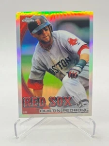 Topps 2010 cromo Dustin Pedroia #109 refractor SP RED SOX - Imagen 1 de 1