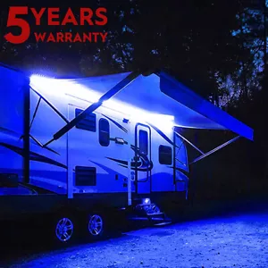 Nuevas luces de tira de toldo exteriores impermeables para autocaravana, luces azules para exteriores para autocaravana 16,4 ft 5 V - Imagen 1 de 14