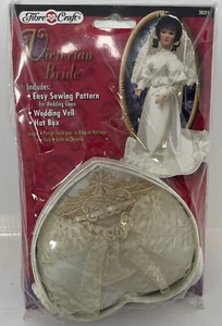 Victorian bride easy sewing pattern for wedding gown with Hat box, Wedding Veil - Imagen 1 de 7