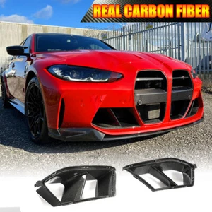 Se adapta a BMW G80 M3 G82 G83 M4 REAL parachoques delantero de carbono parrilla conducto de aire ventilación reemplazo - Imagen 1 de 13