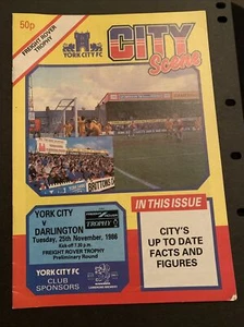 1986 York City V Darlington Match Programme FRT - Picture 1 of 3
