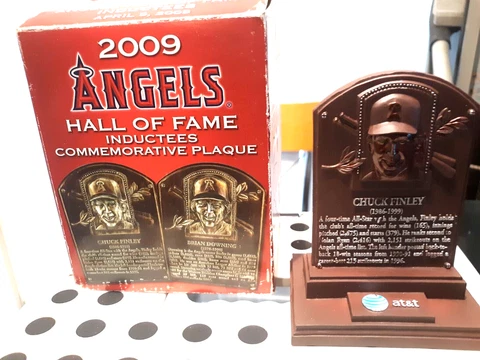 Angels 2009 Hall of Fame Inductees Commemorative Plaque Chuck Finley Downing Cover