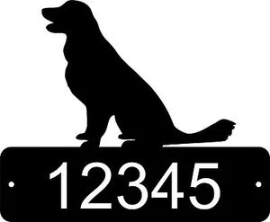 Custom Golden Retriever Home Address Sign Mail House Dog Memorial Pet English - Picture 1 of 1