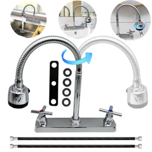 Grifo de cocina con arco flexible rociador giratorio 360° RV cámper fregadero mezclador kit de grifo - Imagen 1 de 16
