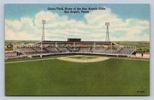 J86/ San Angelo Texas Postcard Linen Guinn Baseball Stadium Colts  463