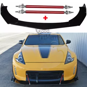 Kits de labios parachoques con divisor delantero para Nissan GT-R Leaf Altima + puntales - Imagen 1 de 12