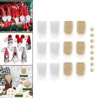 12pcs Faux Fur Fabric Gnome Beard Christmas Decor And Unfinished Wood Balls