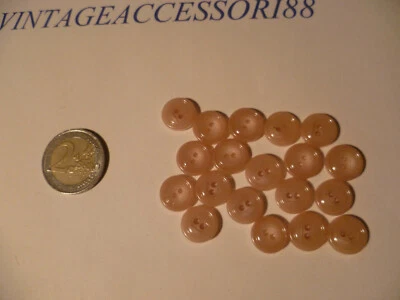 19 BOTTONI RESINA CAMICETTA 2 FORI 14 mm LINEATO 22 ROTONDO ROSA CIPRIA - Immagine 1 di 2
