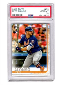 Pete Alonso (New York Mets) 2019 Topps #475 RC Rookie Card - PSA 10 GEM MINT - Picture 1 of 2