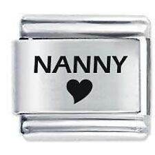 NANNY HEART * Daisy Charm Compatible with Italian Modular charm bracelets
