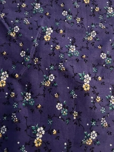 Ditzy CALICO Purple Yellow White Blue Florals Cottagecore Grannycore REMNANT #2 - Picture 1 of 4