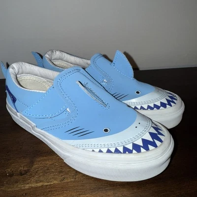 Vans Clasic Slip-On Blue Shark Unique Design Unisex kids 13 - Image 1 of 4