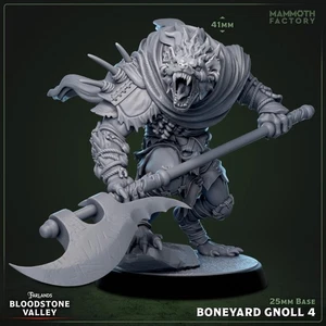 Boneyard Gnoll 4 - Gnoll Barbarian | Mammoth Factory | D&D | 25mm - Picture 1 of 1