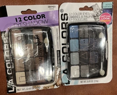 L.A. Colors Eyeshadow Palette Eyes 12 Colors Chic CBEP423 & BEP424 Intense Color - Image 1 of 4