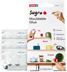 Sugru by Tesa Mouldable Glue Pack of 3 x 3.5g - White -New in Box Moldable Bond - Picture 1 of 6