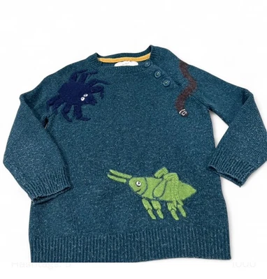 Boden Teal Sweater with Yellow Trim For Kids - Image 1 of 4
