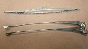 1949-1952 DeSoto Chrysler OEM 2 Windshield Wiper Arms & 1 Blade - Picture 1 of 10