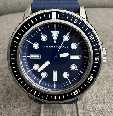 RELOJ ARMANI EXCHANGE HOMBRE AX1852 AZUL ACERO INOXIDABLE SILICONA CUARZO GENUINO Foto 1 de 4