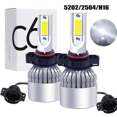 Bombilla antiniebla LED 5202 H16 2504 para Chevy Silverado 1500 2007-2015 blanca 6000 k Foto 1 de 4