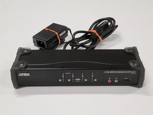 Aten CS1924 4 Port USB 3.0 4K DisplayPort DP KVM KVMP Switch With MST - Afbeelding 1 van 6