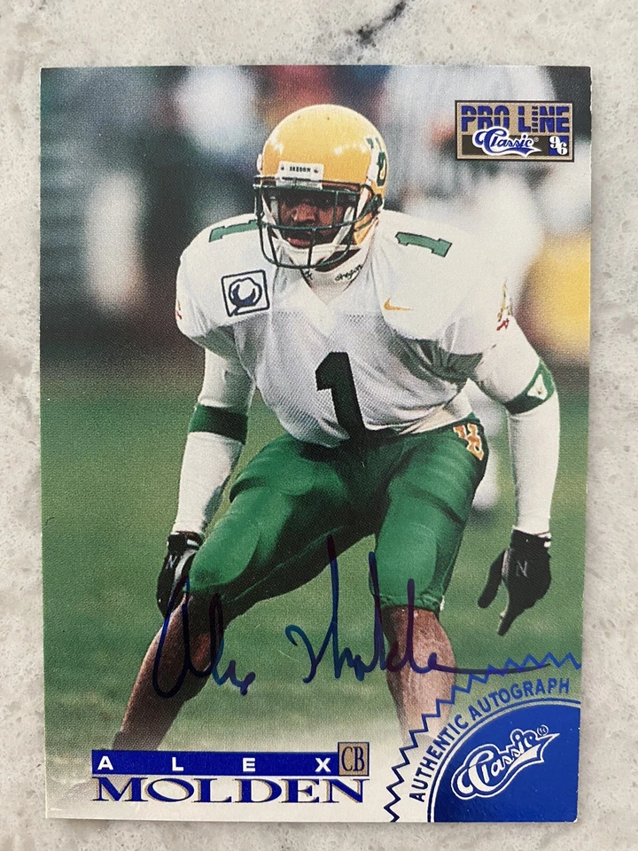 Alex Molden 1996 Classic Pro Line Rookie Signature Autograph  NEW ORLEANS SAINTS - Image 1 of 1