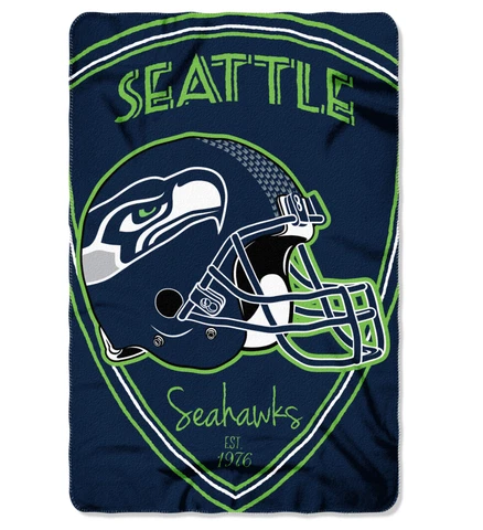 Seattle Seahawks Throw Blanket Sofa Fleece Shield 40 x 60 NFL Team Soft Plush Cover