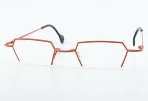 THEO BELGIUM Brille Backstroke 754 Frame Hexagonal Orange Brick Red Mat Metallic - Picture 1 of 10