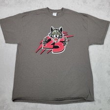 Chicago Wolves Shirt Adult XL Grey AHL Hockey Team Crew Hofbrauhaus Beer Mens
