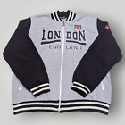 NOS Varsity Jacket XL London England Full Zip Style Fleece Bomber Coat Hip Hop
