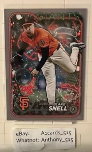 Blake Snell - 2024 Topps Holiday #H21 - Silver Glitter Tree Parallel - Picture 1 of 3