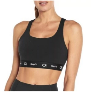 GAP Fit Women's Racerback Sports Bra 4 Way Stretch Black Sz XS NWT $49.99 - Picture 1 of 6
