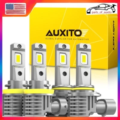 9005 H11 LED Headlights Kit Combo Bulbs 8000K High Low Beam Super White Bright - Image 1 of 4