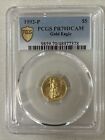 1992-P $5 American Gold Eagle 1/10 Oz Gold Pr70 Dcam Pcgs