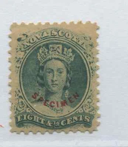Nova Scotia QV 1860 8 1/2 cents FORGERY with red Specimen - Picture 1 of 1