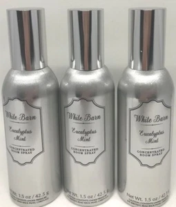 3 BATH BODY WORKS EUCALYPTUS MINT CONCENTRATED ROOM SPRAY WHITE BARN 1.5 OZ - Picture 1 of 1