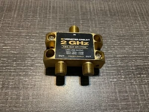 Monster Cable Ultra High Performance TV Signal Splitter 5MHz - 2 GHz 2 Way NEW - Picture 1 of 3