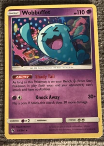 Pokémon TCG Wobbuffet Sonne & Mond - Verlorener Donner 93/214 Regular Rare - Bild 1 von 2