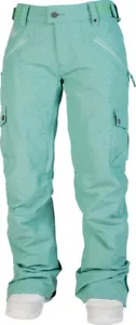 Nuevos Pantalones de Snowboard Estáticos Nitro, Para Mujer Pequeños, Calentados Aqua - Imagen 1 de 1