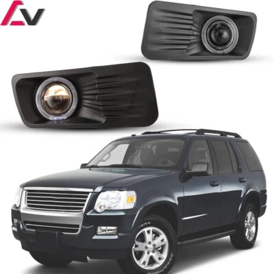 For Ford Explorer Sport Trac 2007-2010 Clear Lens Pair Fog Lights Front Lamps - Image 1 of 4